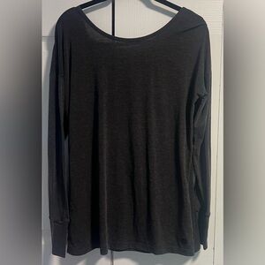 Women's Peach Long Sleeved Open Back Top